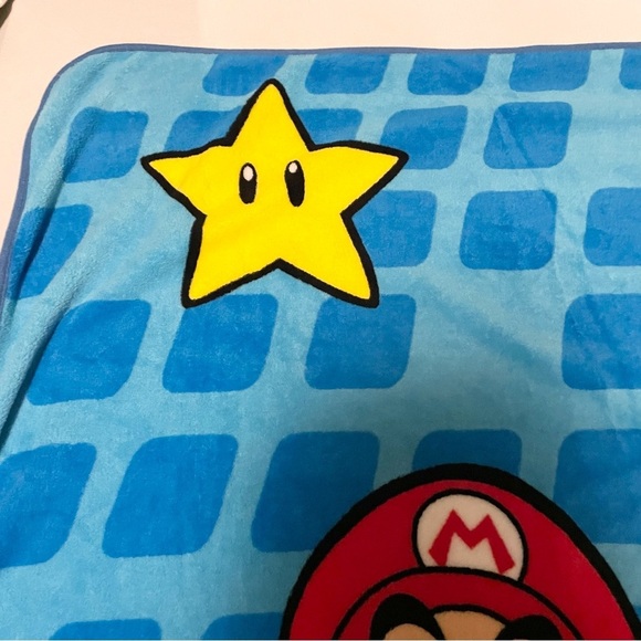 2013 Nintendo Super Mario Kids Blanket 60" x 45" - Picture 6 of 16